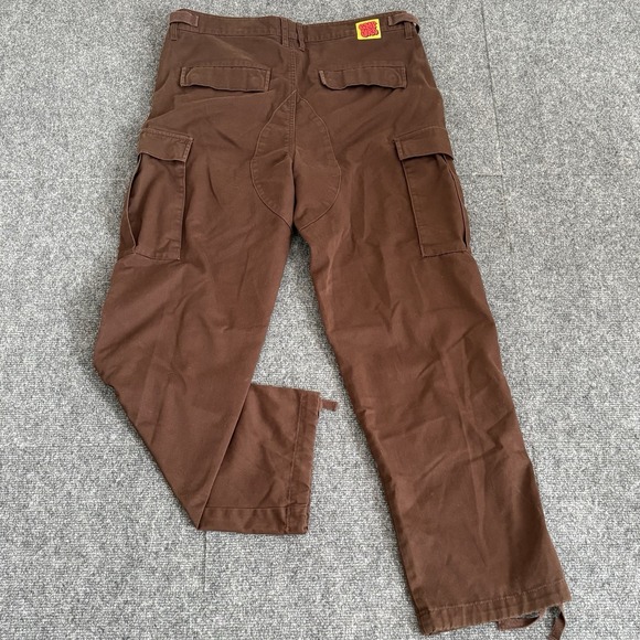 Vintage Y2K Empyre Relax Fit Cargo Pants Brown Size 32x29 Skater Streetwear - Picture 2 of 14
